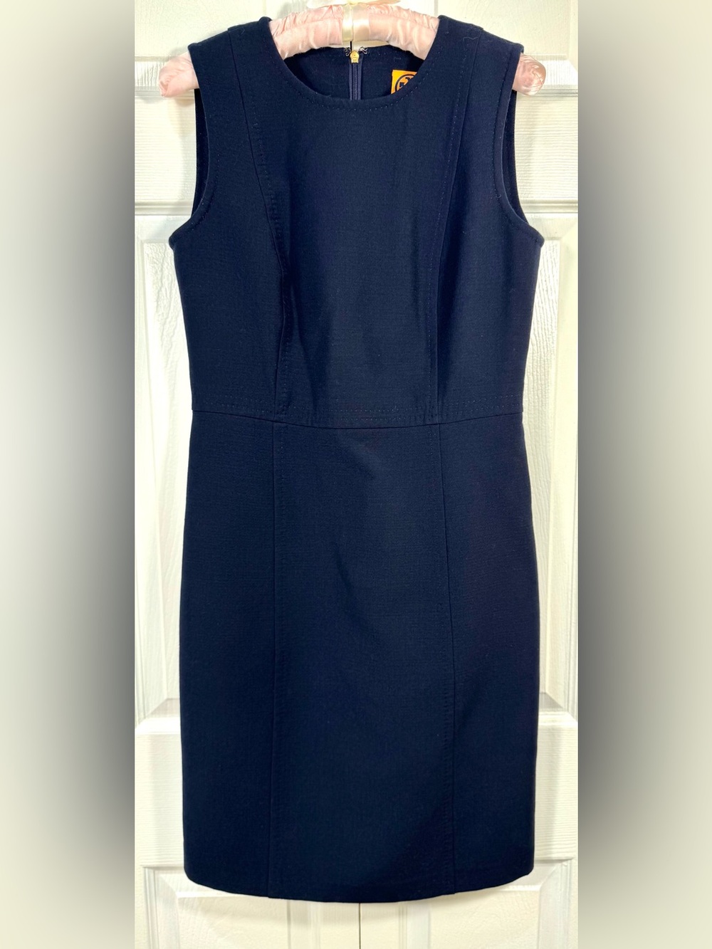 Tory Burch Navy Wool Blend Sheath Dress Size 4 Career Office Classic